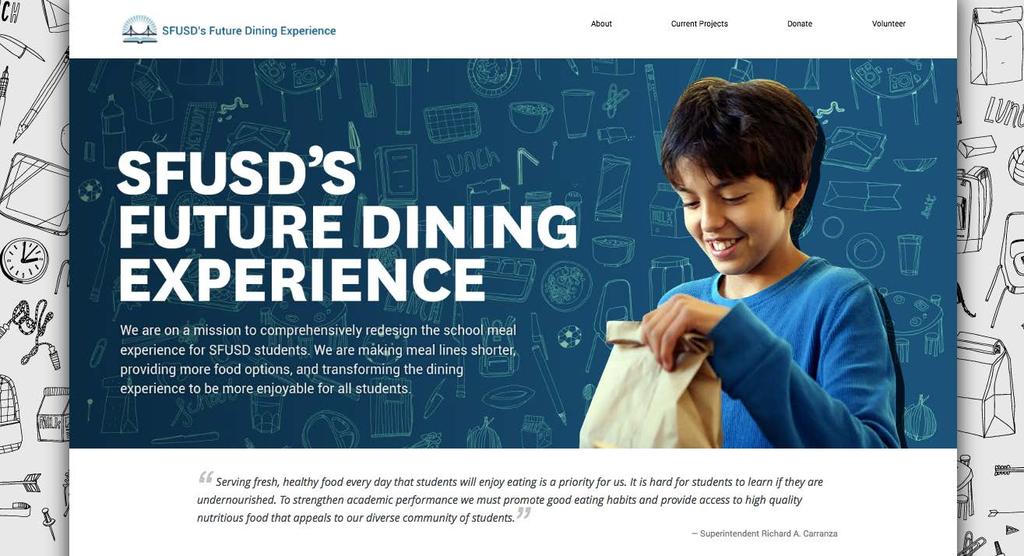 Community Portal: www.sfusdfuturedining.org The Community Portal is a key part of the Future Dining Experience vision.