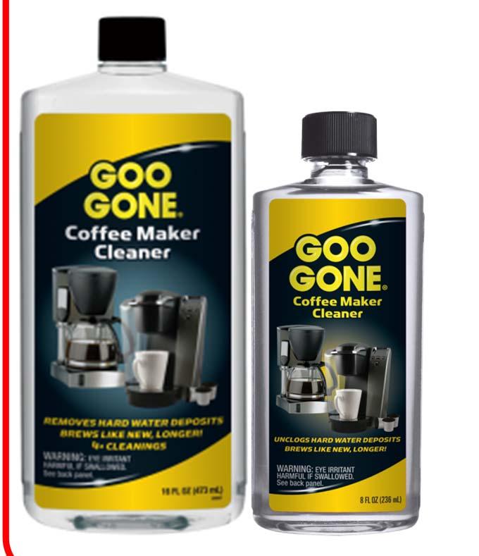 NEW Goo Gone Coffee Maker Cleaner Removes Hard water deposits, scale, and build up that forms in all coffee