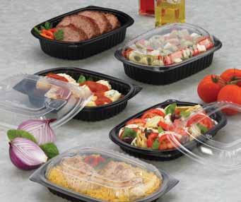 Feature Polypropylene bases and lids Clear lids Design: shapes and ribbing Variety of sizes Single- or multi-compartment Leak resistant lid and base closures Polypropylene lids have Clear Guard