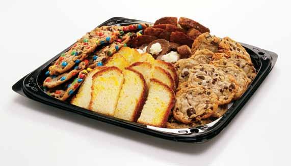 14" Serves: 8-12 $15.99 +6 reward Tea Tray A collection of our delicious store made home-style loaf cakes topped with decadent 2-bite chocolate brownies.