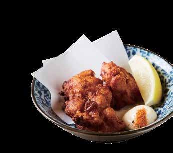 Marinated and fried chicken thigh with