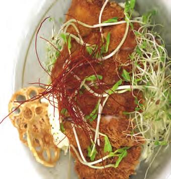 salmon topped with mayo & teriyaki sauce Shogayaki Pork Don - Ginger Tenderized crumbed chicken