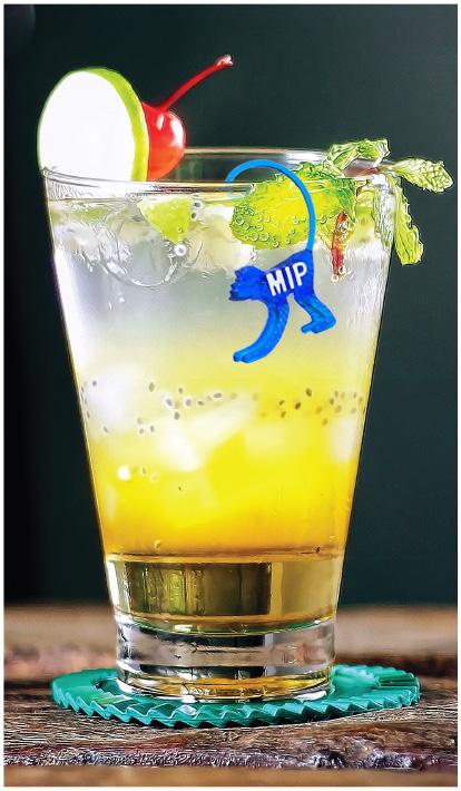 Lily Pad 2 oz MIP Vodka 2 oz water 2 orange slice 2 lemon slices 2 lime slices Put slices of orange, lemon and lime into glass Fill with ice Add water