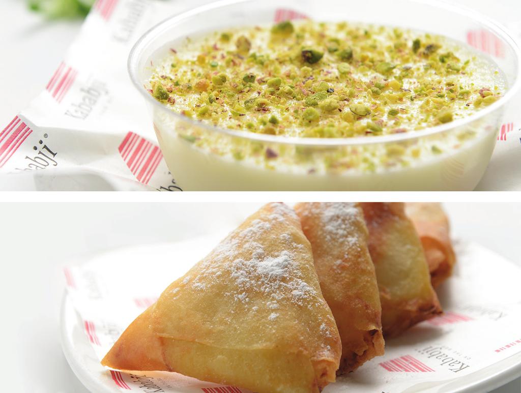 TREAT YOURSELF WITH OUR EXQUISITE DESSERTS DESSERTS مهلبي ة Mouhalabieh تمري ة Tamrieh دبس الخروب Dibs El Kharroub
