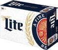 Budweiser, Miller Lite, Miller Genuine Draft pk.
