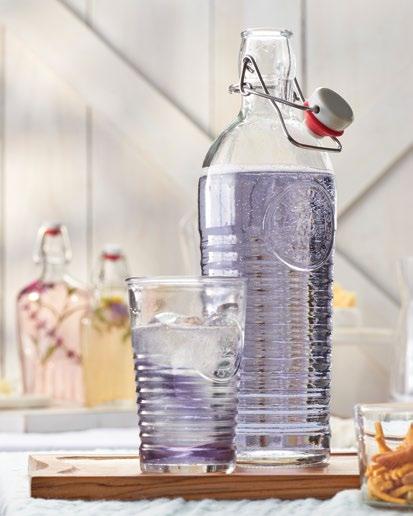 These glass vessels are not only ideal for water, but make for a unique display of house wine, specialty juices and delectable oils.