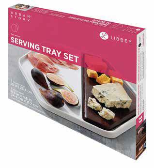 serveware boxed sets & open stock Urban Story Hexagon Ceramic/Wood Serving Tray 2-PIECE SET