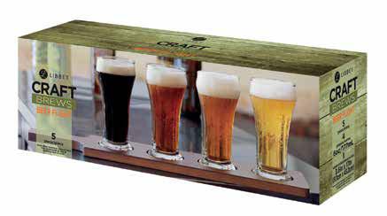 6 x 17 Glasses Made in. Wood Carrier Made in China. Craft Brews Growler 6-PIECE SET Item No.