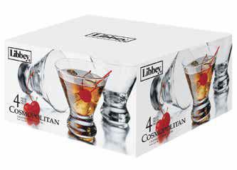 beverageware boxed sets Cosmopolitan Cocktail Item No. 89584 8.25 oz., 244 ml. 4 sets/12.74#.77 cu.ft.