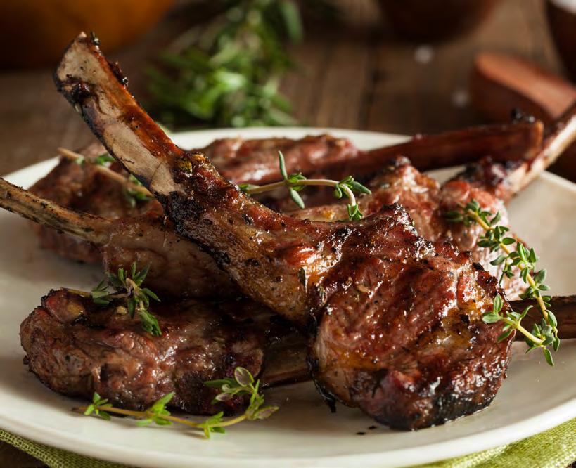 Wine & Dessert Pairing Ideas Rack of Lamb #16211 - Rack of Lamb, sliced into chops #90004 - Demi-Glace #88400 - Thyme Try Serving With: #88389 - Yellow Fingerling Potatoes Cabernet Sauvignon