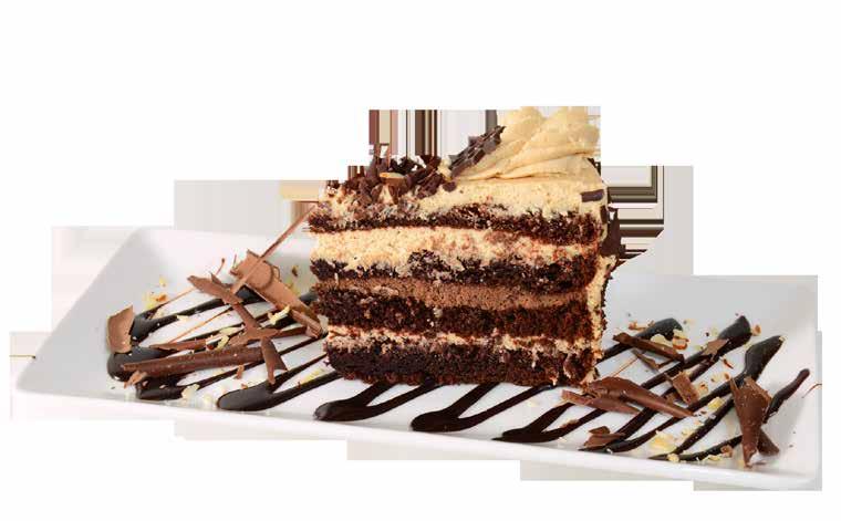 Hazelnut Cake Four layers of chocolate cake filled