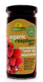 ORGANIC RASPBERRY JAM Net /Gross weight: 280g / 450g Ingredients: raspberry fruit*, agave syrup* *From ORGANIC