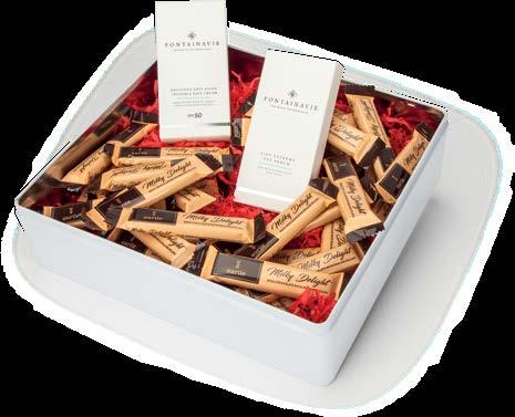 CHRISTMAS SPECIAL OFFER LIFT EXTREME EYE SERUM, 30 PIECES OF MILKY DELIGHT CHOCOLATES, ELEGANT TIN AND