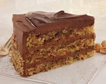 Layers are sandwiched with the creamiest milk chocolate icing and finished off with a generous