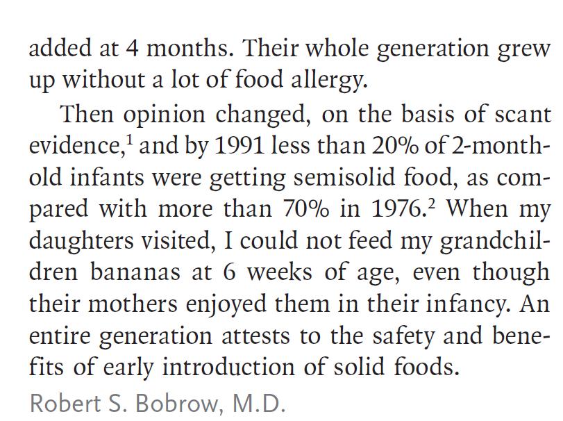 Food allergy is mostly an iatrogenic disease?