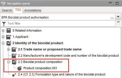 PART 4: Edit the product dataset and update the dossier Imagine that you have forgotten to insert some information in your biocidal product dataset (so also in your biocidal product dossier).