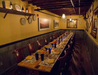 Tavolone Room The Plank Room is named after the long, wooden dining tables The Tavalone room accommodates up to 26 guests for a seated