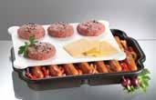 Use top cutting board to slice and dice meat, seafood, and veggies or shape and season burgers.