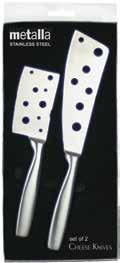 PRODYNE Kitchen & Table Long Cheese Knives, Stainless Steel (Set
