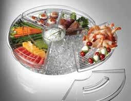 On Ice APPETIZERS ON ICE WITH LIDS Keep hors d oeuvres chilled and fresh for hours over a bed of ice.