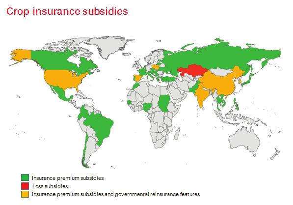 Slika 1: Sofinanciranje zavarovanj posevkov in plodov leta 2013 Vir: Podatki SwissRe.