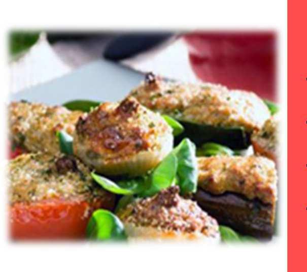 - Plate of mini-stuffed Niçois (tomato/zucchini/onions/eggplant) -50