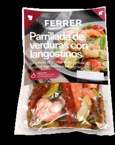 4872 Grilled vegetables with shrimps 8 300g Grigliata di verdure con gamberi