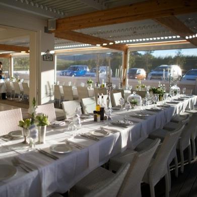 Weather permitting the restaurant can seat up to 160 guests for private function.