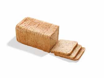 BOULANGERIE 109 5001008 SANDWICH BREAD WHITE 800 800 g 18 + 2 slices 10 x 1 PCS C/S 48 C/S PAL DEFROST 22 C 60 Perfect square, sliced white wheat loaf; sliced in 18 slices of 12 x 12 x 1,2 cm (+ 2