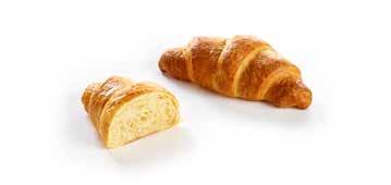 VIENNOISERIE 15 2004117 CROISSANT AU BEURRE FB 45 45 g 70 PCS C/S 36 C/S PAL BAKING 200 C Less than 3 FULLY BAKED Fully baked golden brown butter croissant.
