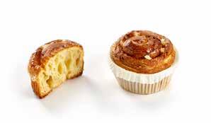 VIENNOISERIE 21 5001629 CRUFFIN SUGAR PEARLS 85 g 36 PCS C/S 72 C/S PAL BAKING 180 C 19-21 READY TO BAKE An original marriage of a croissant and