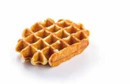 5000622 BRUSSELS WAFFLE 80 g 6 x 9 PCS C/S 40 C/S PAL DEFROST 22 C 30 BAKING 200 C 3-4 SERVE HOT Golden crispy waffle with light texture due to the beaten egg whites and yeast.