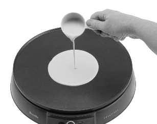 To turn the Breville Crêpe Creations on, press the On/Off switch to the On position.