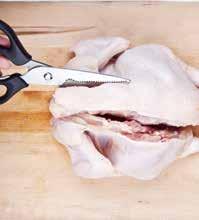 2 ) Be careful not to cut through to the other side of the chicken's breast.