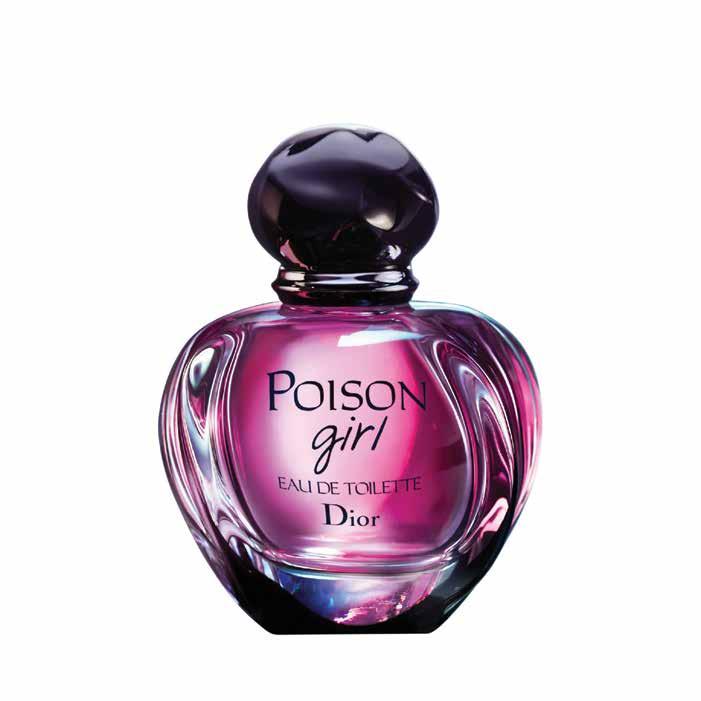 50 ml Eau de Toilette 62 50 DIOR POISON GIRL A floral Gourmand that seduces with a fruity floral top note and addictive base.
