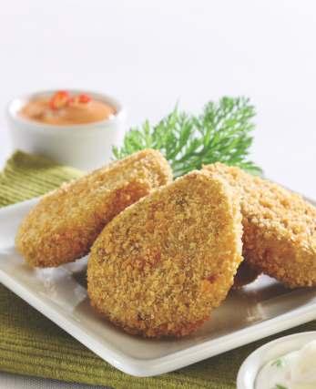 Roll the dipped cutlets in bread crumbs.** Fry the cutlets in oil and serve hot with accompaniments like tomato sauce or green chutney Ingredients: Potato flakes (74.