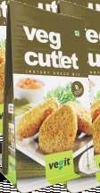7 Calcium mg 74 Iron mg 4 VEG CUTLET KI EK AUR TWIST RECIPE (CHEESY CROQUETTE) Add 1 cup of warm water to the Vegit Cutlet Mix. Stir well and keep aside for 5 mins. Divide into 12 portions.