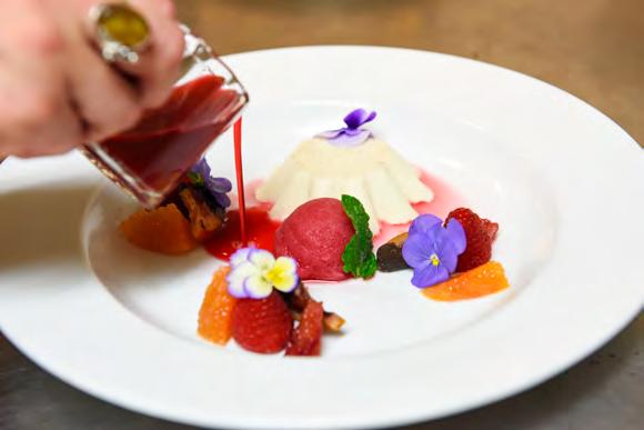 Shishitos THIRD COURSE Honey Panna Cotta Seasonal Fruits, Sorbet and Nectar This sample menu is based on local and