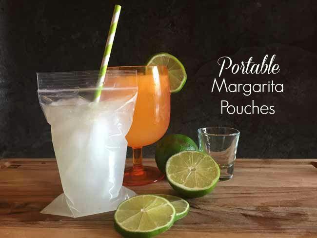 Portable Margarita Pouches These portable margarita pouches are the perfect thing for a beach or pool day!