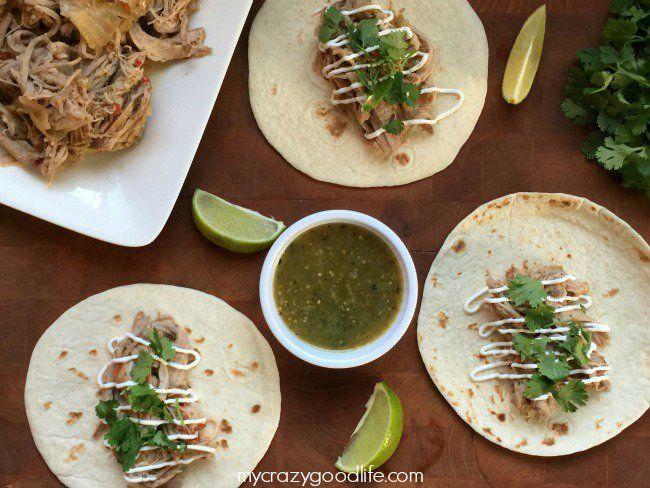 Crock Pot Pork Carnitas We have a few favorite family recipes, and this is one of them. We love having pork carnitas in tacos, and this recipe makes amazing leftover enchiladas!