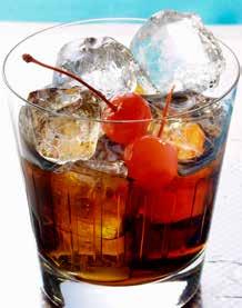 Lime Wedges Method 1. Pour Whiskey over ice, filling glass about ¾ of the way 2. Add cherries on skewer & lime wedge 3.