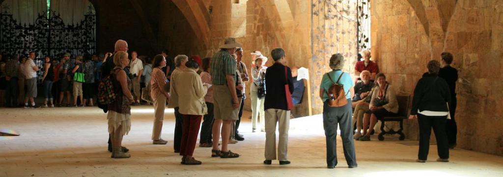 VISITING THE ABBEY OPTION 1 : 8,50 per person Guided tour of the abbey and rose garden &