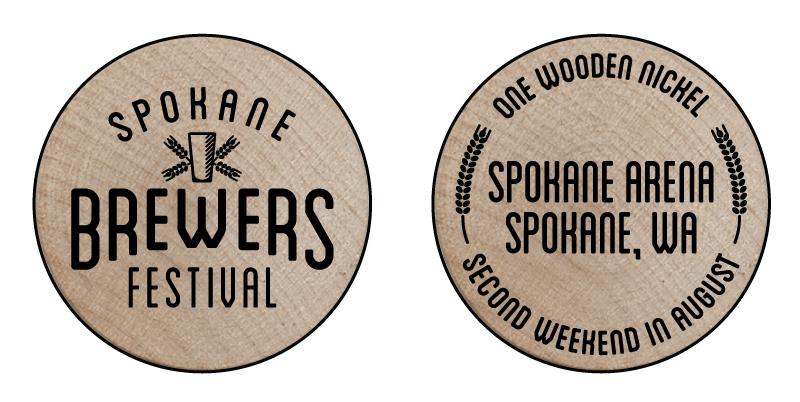 Tokens We only accept Spokane Brewers Festival tokens. They are made of wood and have the Spokane Brewers Festival logo printed on them. Tokens MUST be used for all beer transactions.