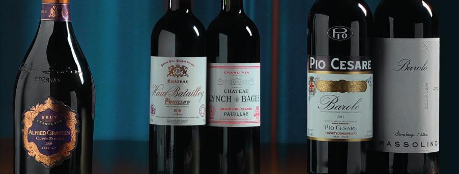 HIGHLIGHTS IN THIS LIST INCLUDE: BORDEAUX: a prime Pauillac collection. CHAMPAGNE: vintage gems from the smartest addresses.
