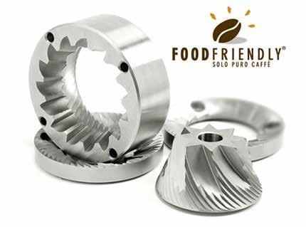 Macine Food Friendlya 1 Reliability : our grinding burrs do not undergo deformations, thanks to the particular heat treatment they have been subjected; they settle right after the first grinding, not