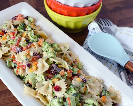 BOW-TIE PASTA SALAD Can be taken as a meal or just a snack.