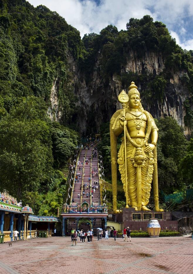 Day 2 On your second day in Kuala Lumpur, visit Batu Caves where you will get to admire colourful Indian temples and architecture.