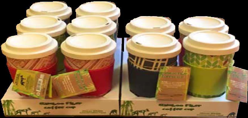 the Vacucraft Bamboo Fiber Coffee Cups are biodegradable BPA- Free Bamboo Fiber Cold Cups Color: Various One Size: Sleeve:
