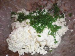 small pieces, mix with curd,