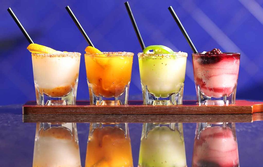 99 Choose any four blended or specialty margaritas. Frozen Beach 8.
